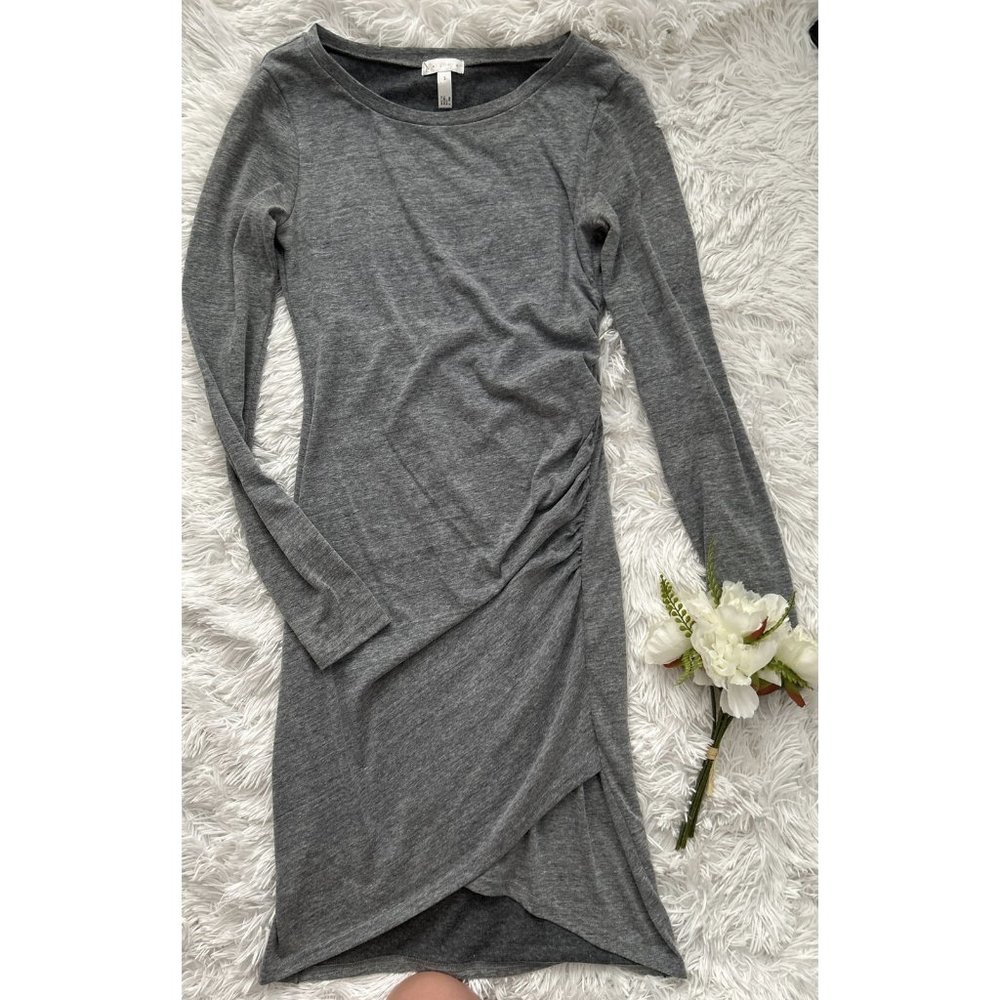Leith Ruched Body-con Long Sleeve Dress size Small